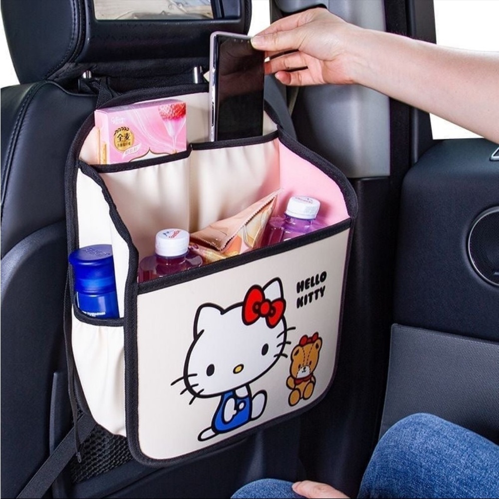 Hello kitty hanging car back seat organizer